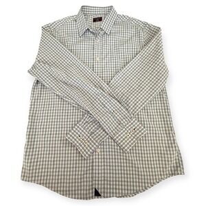 UNTUCKit Duras Slim Fit‎ Plaid Button Down Shirt Men's Large Red Blue Check